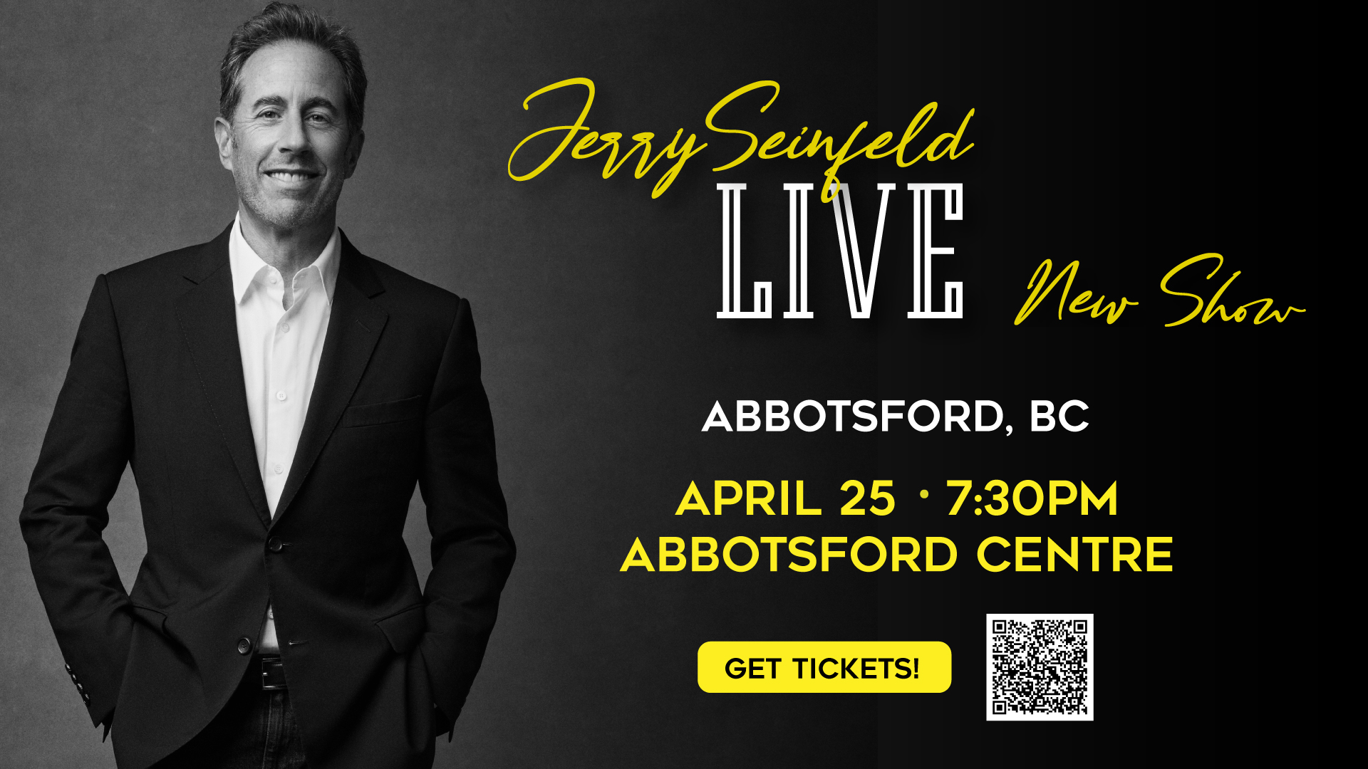 Jerry Seinfeld LIVE - 2025 Tour - Abbotsford Centre